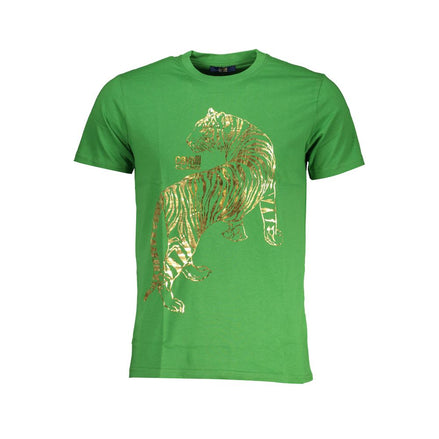 Cavalli Class Verde Cotton Male T-Shirt Cavalli Class