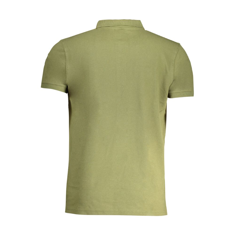 Cavalli Class Verde Cotton Men Polo Shirt Cavalli Class