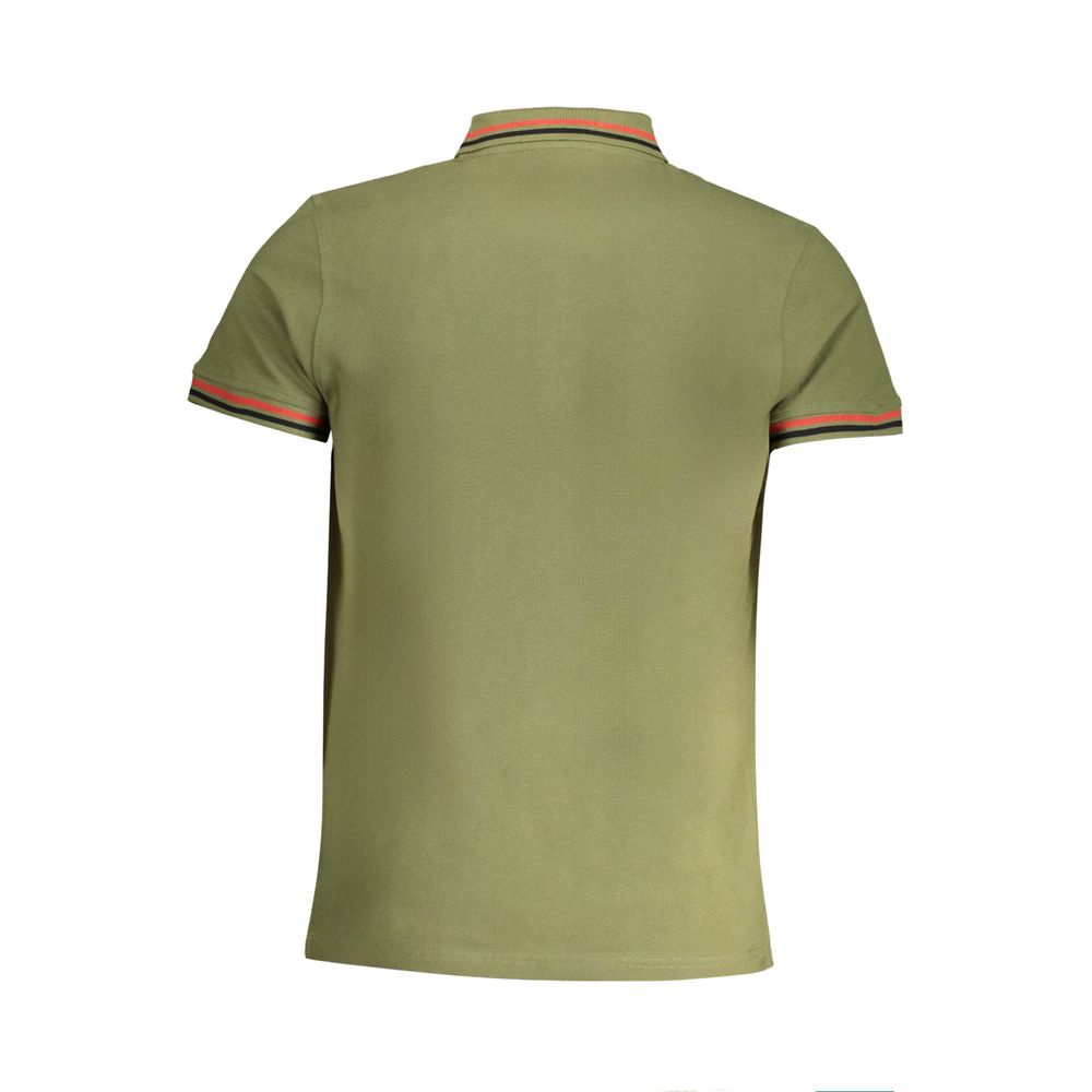 Cavalli Class Verde Cotton Men Polo Shirt Cavalli Class