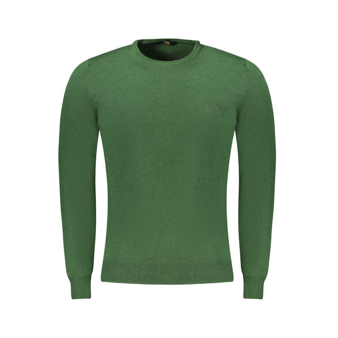 Cavalli Class Verde Viscose Men Sweater Cavalli Class