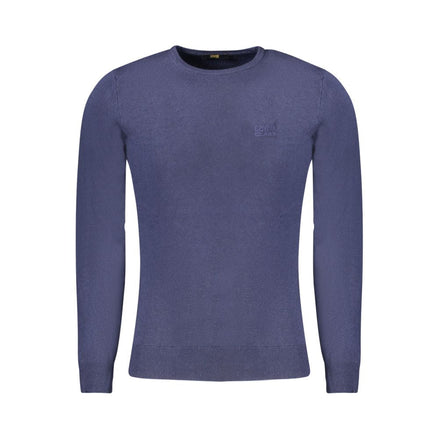 Cavalli Class Blu Viscosa Men Sweater Cavalli Class