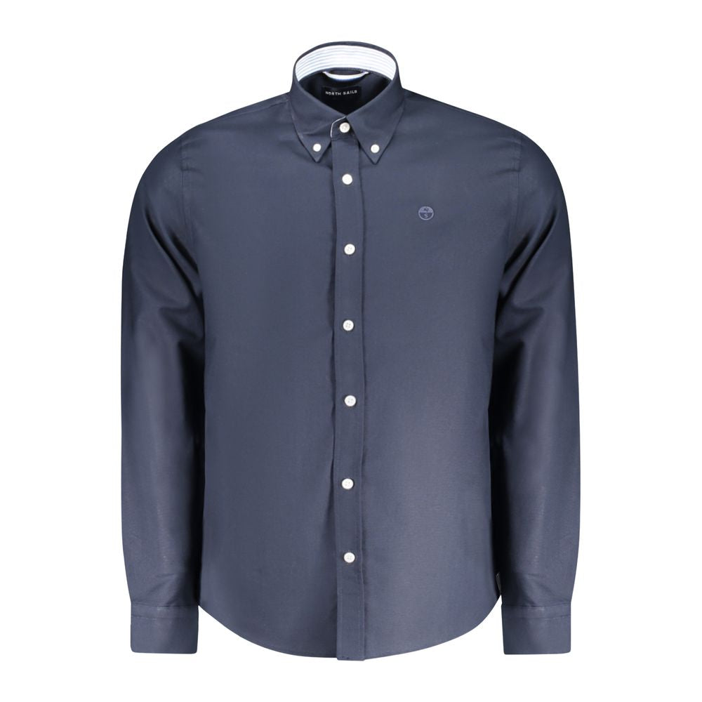 North Sails Blue Cotton Men Shirt North Sails
