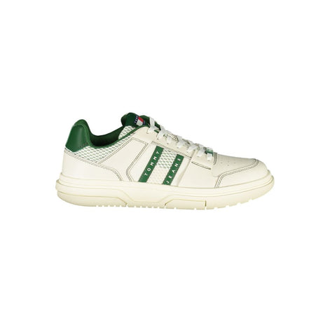 Tommy Hilfiger Green Leather Men Sneaker Tommy Hilfiger