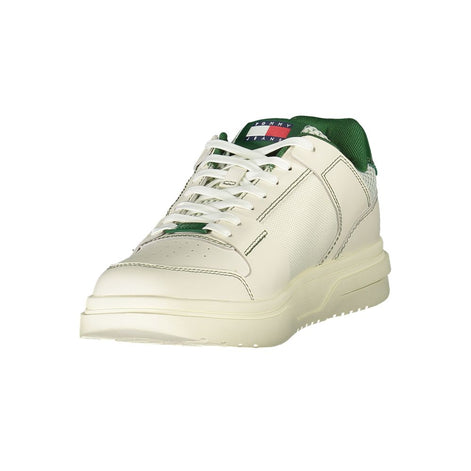 Tommy Hilfiger Green Leather Men Sneaker Tommy Hilfiger