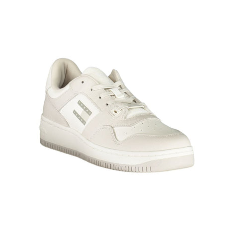 Tommy Hilfiger White Leather Men Sneaker Tommy Hilfiger