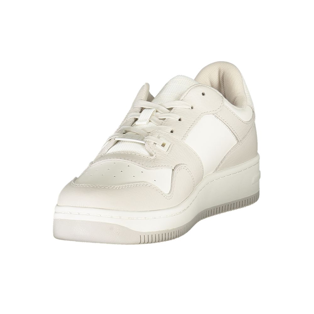 Tommy Hilfiger White Leather Men Sneaker Tommy Hilfiger