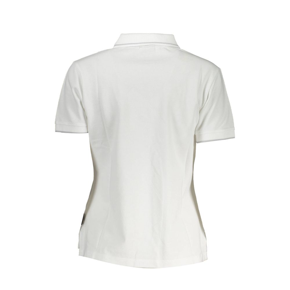 Napapijri White Cotton Women Polo Shirt Napapijri