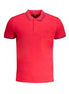 Cavalli Class Red Cotton Men Polo Shirt Cavalli Class