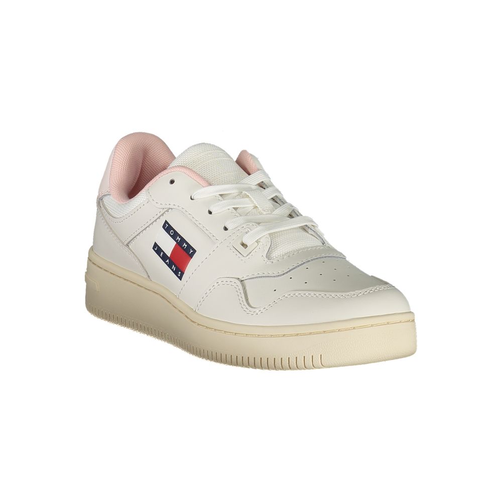 Tommy Hilfiger White Leather Women Sneaker Tommy Hilfiger