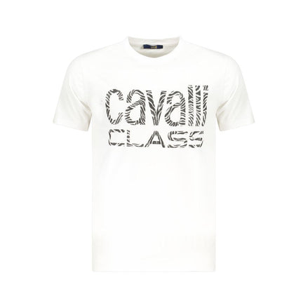 Cavalli Class Bianco Cotton Men's T-Shirt Cavalli Class