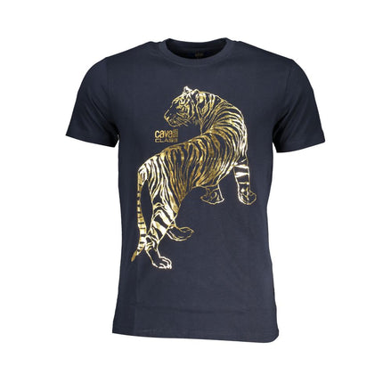 Cavalli Class Blu Cotton Men T-Shirt Cavalli Class