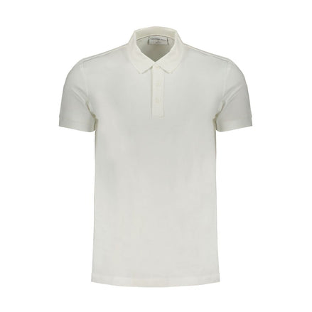 Calvin Klein White Cotton Polo Shirt Calvin Klein
