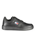 Tommy Hilfiger Black Leather Men Sneaker Tommy Hilfiger