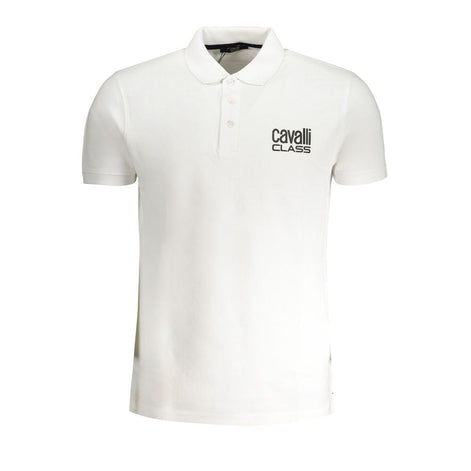 Cavalli Class "Bianco Cotton Men's Polo Shirt" Cavalli Class