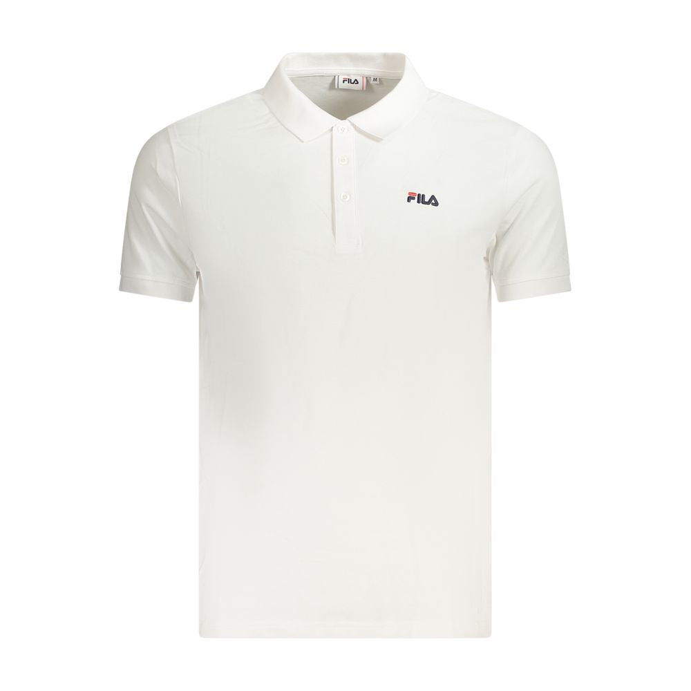 Fila White Cotton Men Polo Shirt Fila