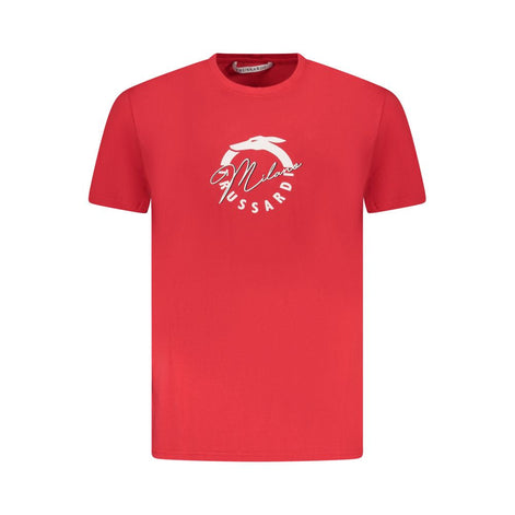 Trussardi Red Cotton Men T-Shirt Trussardi