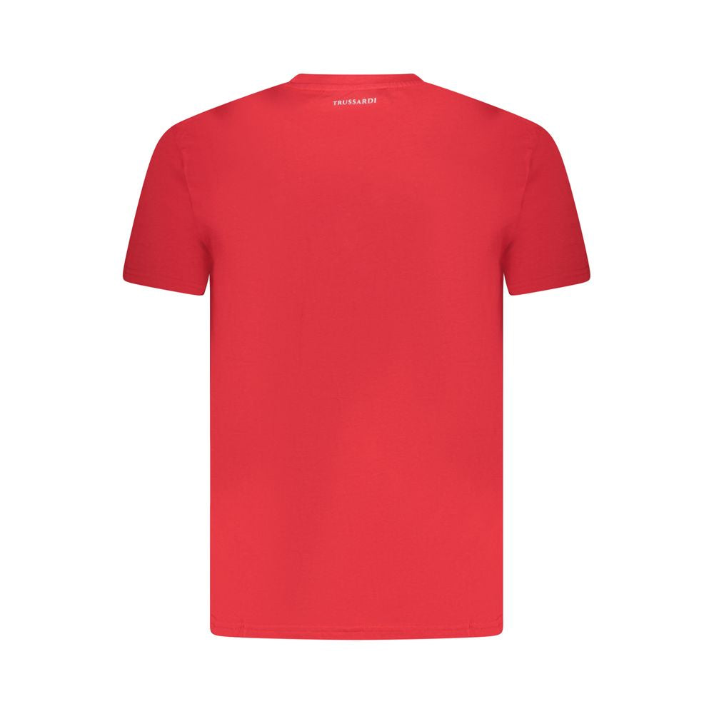 Trussardi Red Cotton Men T-Shirt Trussardi