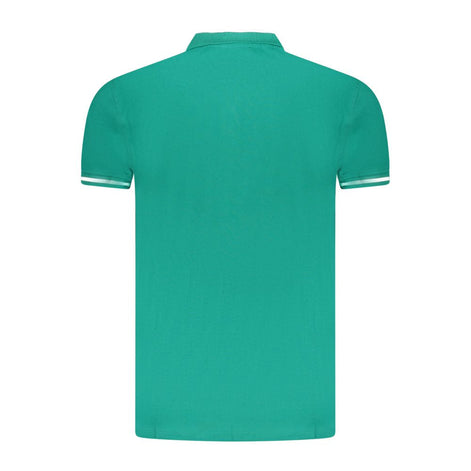 Cavalli Class Green Cotton Men Polo Shirt Cavalli Class
