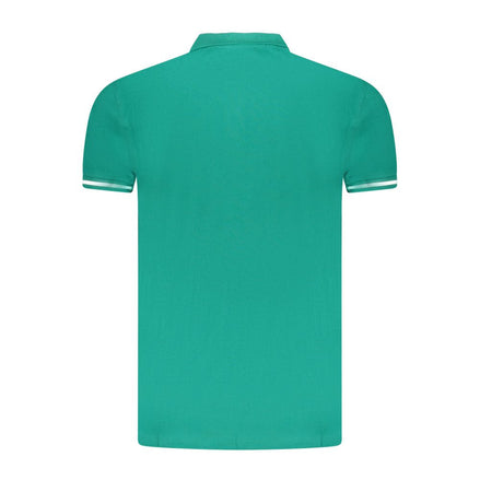 Cavalli Class Green Cotton Men Polo Shirt Cavalli Class