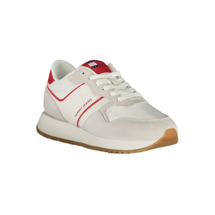 Tommy Hilfiger Red Leather Women Sneaker Tommy Hilfiger
