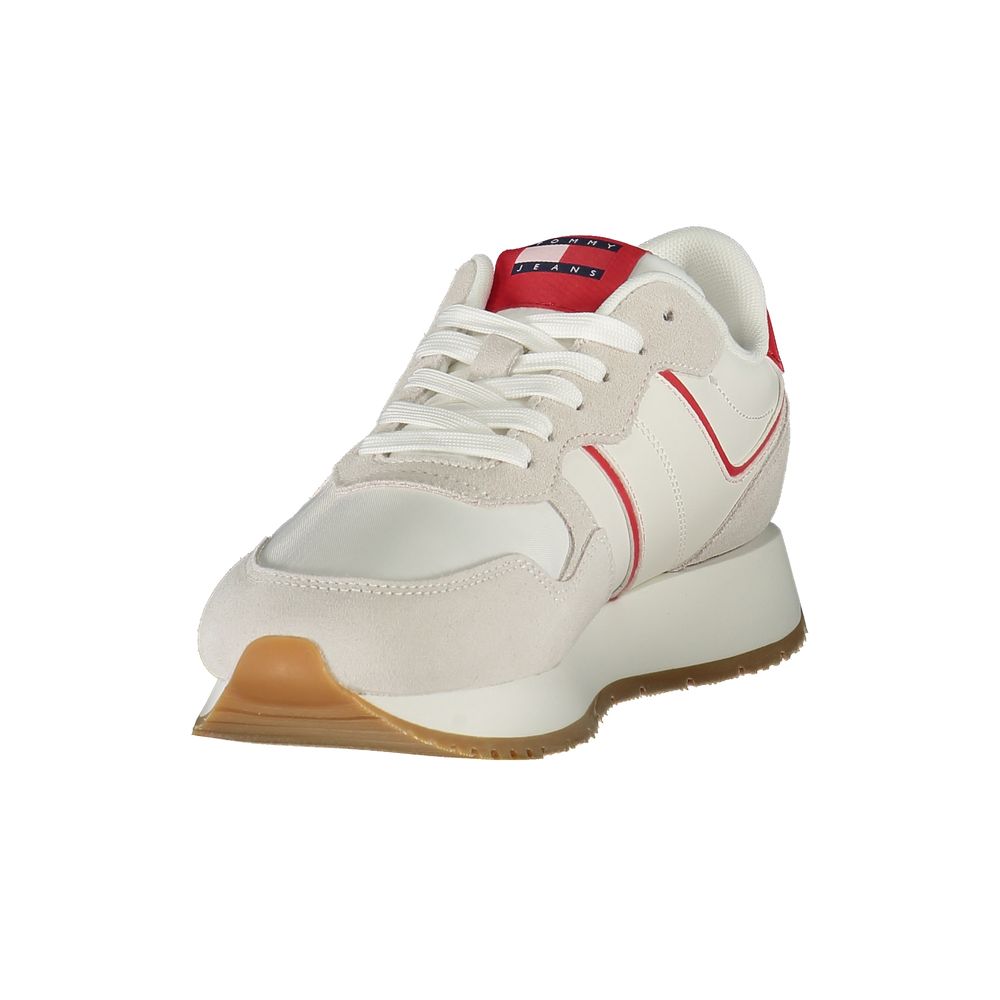 Tommy Hilfiger Red Leather Women Sneaker Tommy Hilfiger