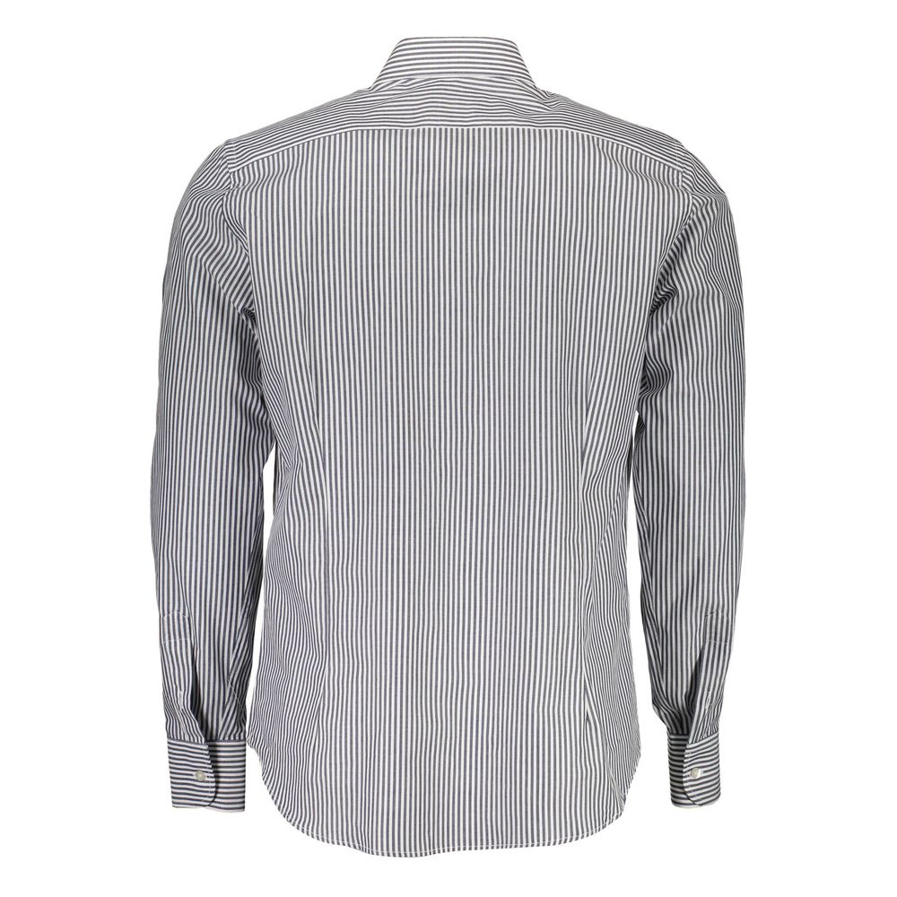 La Martina Blu Cotton Men Shirt La Martina