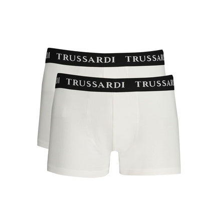 Trussardi White Cotton Men's Boxer Briefs Trussardi