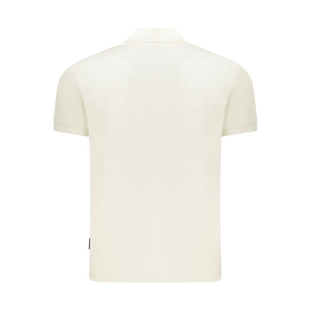 Napapijri White Cotton Men Polo Napapijri