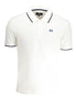 La Martina White Cotton Men Polo Shirt La Martina