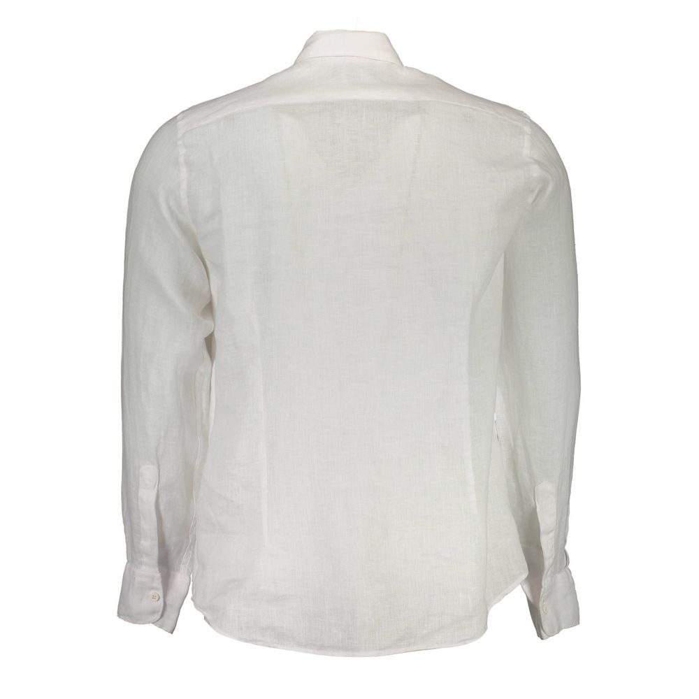La Martina Bianco Linen Mens Shirt La Martina