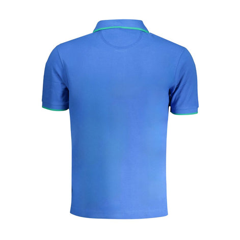 La Martina Blu Cotton Mens Polo Shirt La Martina