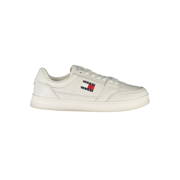 Tommy Hilfiger White Leather Men Sneaker Tommy Hilfiger