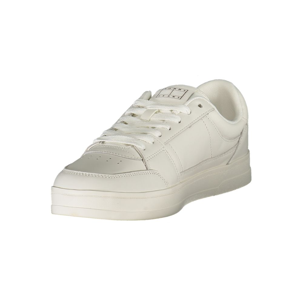 Tommy Hilfiger White Leather Men Sneaker Tommy Hilfiger