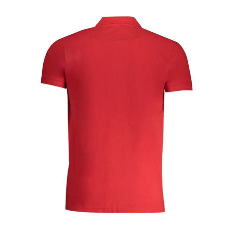 Cavalli Class Red Cotton Men Polo Shirt Cavalli Class