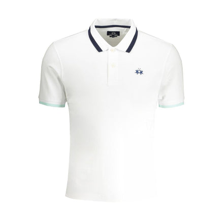La Martina White Cotton Men's Polo Shirt La Martina