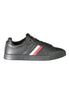 Tommy Hilfiger Black Leather Men Sneaker Tommy Hilfiger