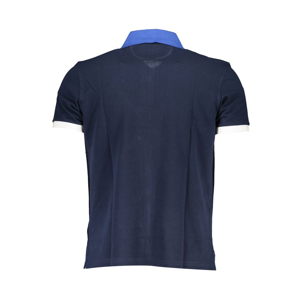 La Martina Blue Cotton Mens Polo Shirt La Martina