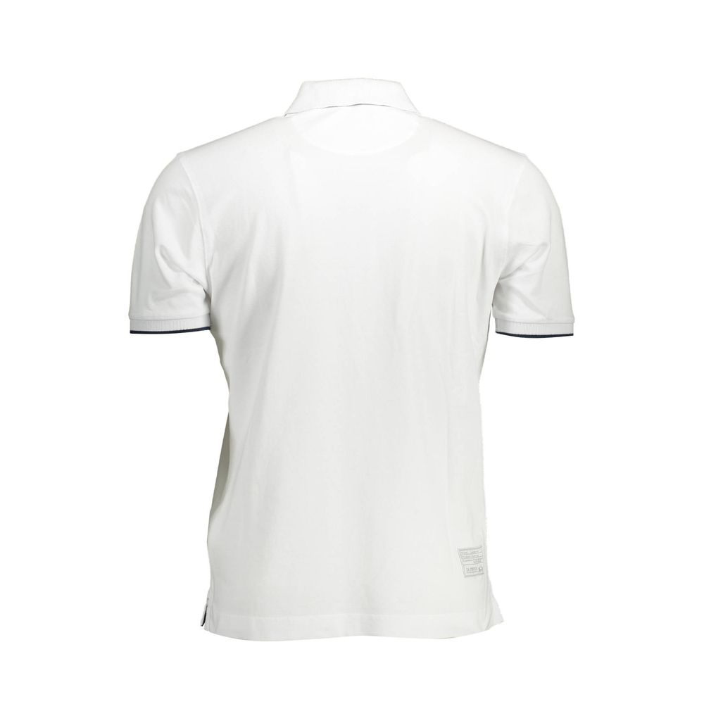 La Martina White Cotton Men Polo Shirt La Martina