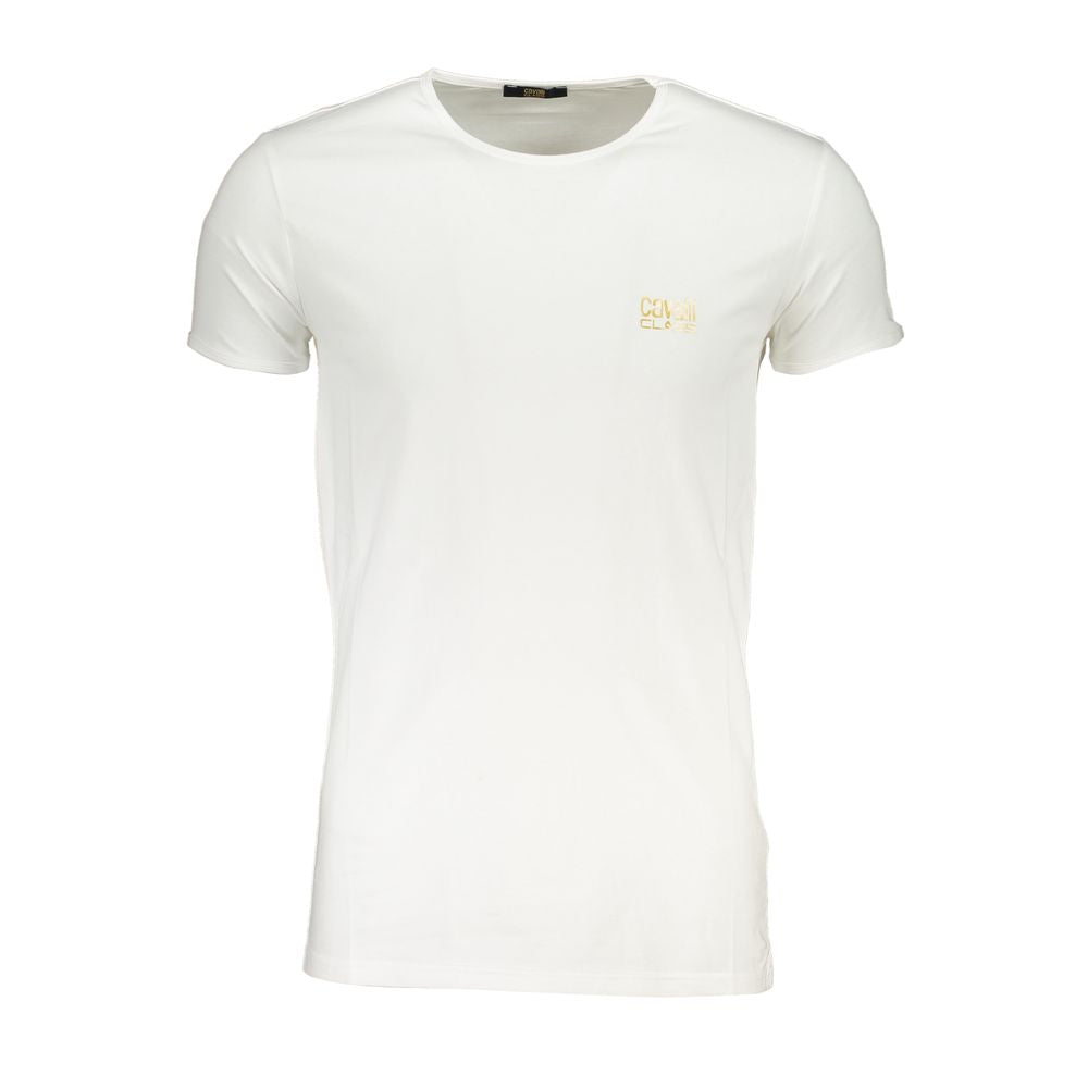 Cavalli Class White Cotton Men's T-Shirt Cavalli Class