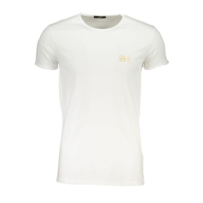 Cavalli Class White Cotton Men's T-Shirt Cavalli Class