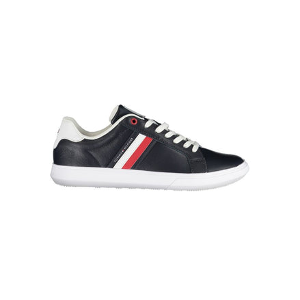 Tommy Hilfiger Blue Leather Men Sneaker Tommy Hilfiger