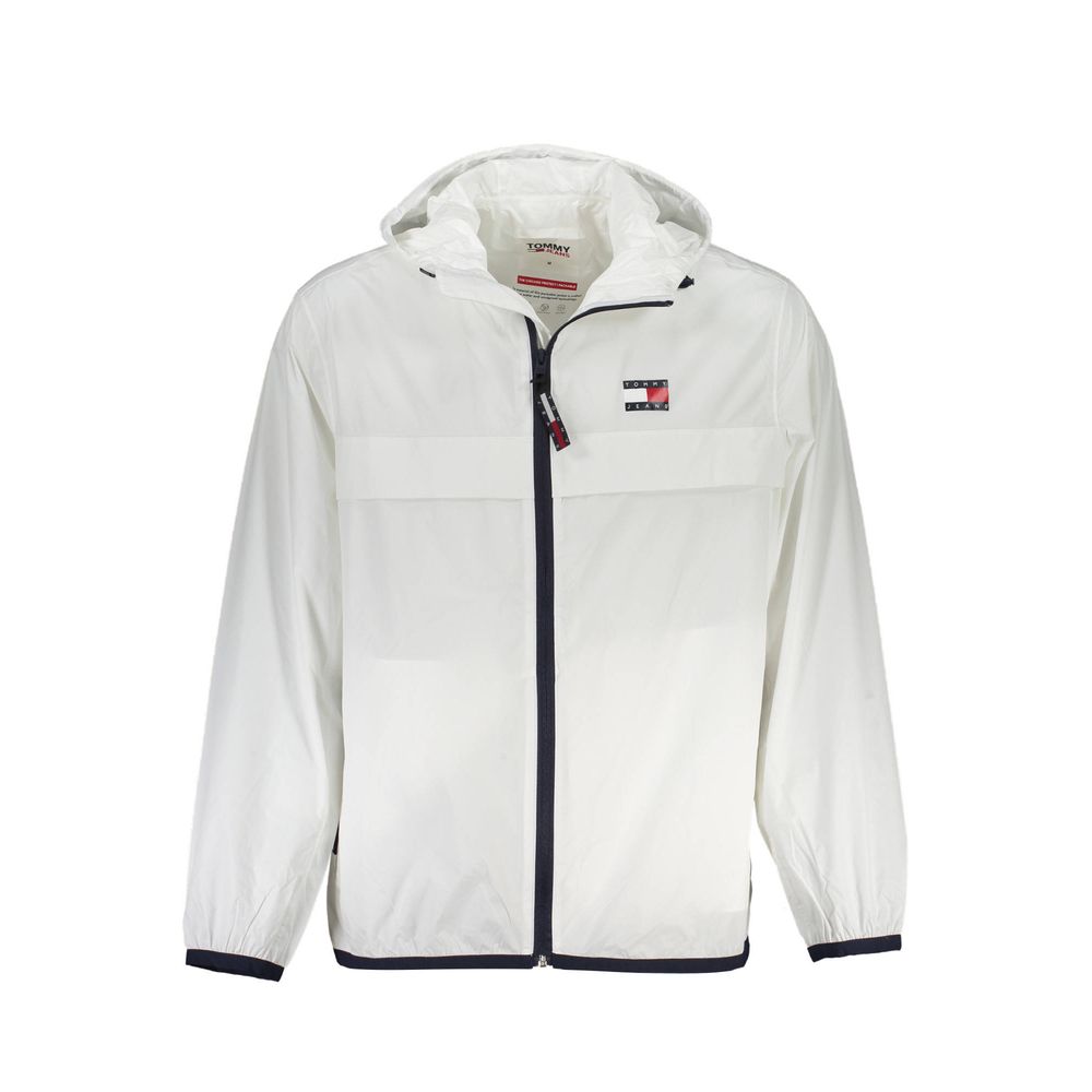 Tommy Hilfiger White Recycled Nylon Men Jacket Tommy Hilfiger