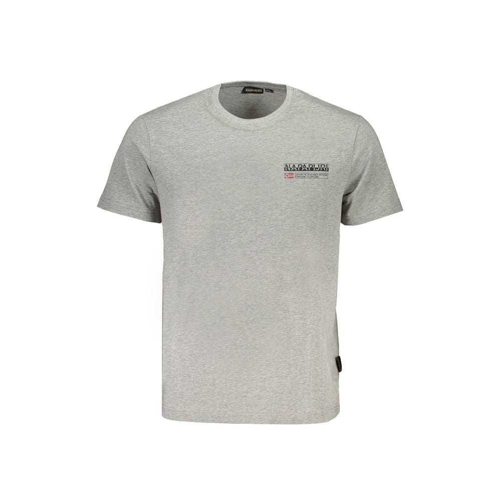 Napapijri Gray Organic Cotton Men's T-Shirt Napapijri