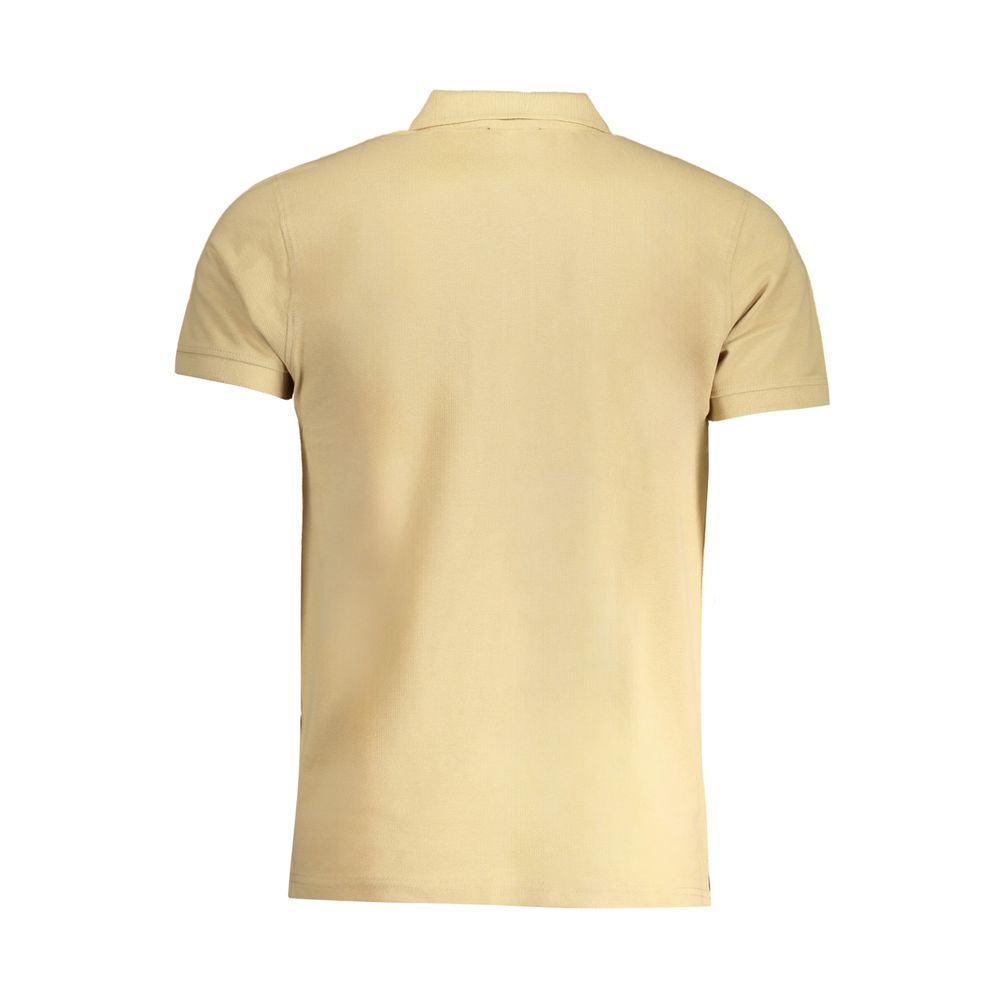 Cavalli Class Beige Cotton Men Polo-Shirt Cavalli Class