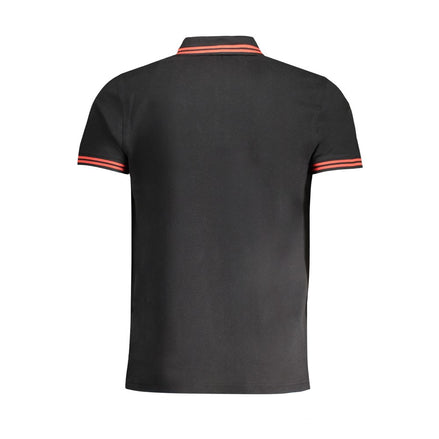 Cavalli Class Black Cotton Men Polo Shirt Cavalli Class