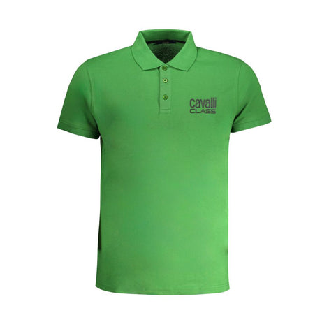Cavalli Class Verde Cotton Men's Polo Shirt Cavalli Class