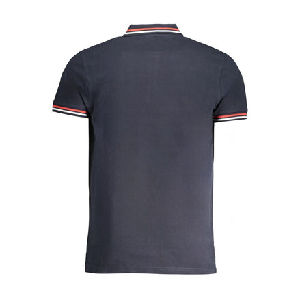 Cavalli Class Navy Cotton Men Polo Shirt Cavalli Class