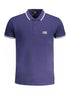 Cavalli Class Blue Cotton Men Polo Shirt Cavalli Class