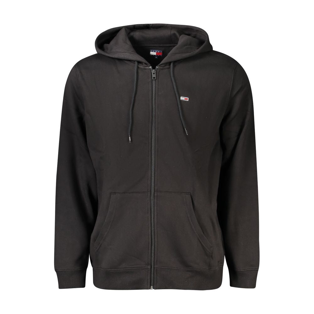 Tommy Hilfiger Black Cotton Men's Hoodie Sweatshirt Tommy Hilfiger