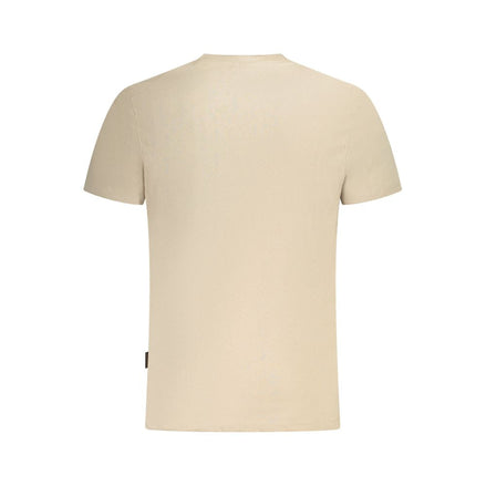 Napapijri Beige Cotton Mens T-Shirt Napapijri